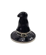 ART FORM Porcelain Enamel HALLOWEEN Witch&#39;s Black Hat Trinket Box - $19.78