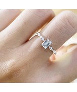 Emerald Cut Simulated Engagement Ring 2.50 CT Bridal Wedding Ring Gift F... - £66.72 GBP