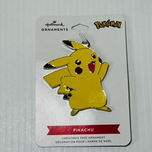 Hallmark Christmas Ornament Pokemon Pokachu Flat Metal Christmas Tree 2023 - £3.95 GBP