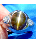 Earth Mined Chrysoberyl Alexandrite Cats Eye 12.67carat Diamond Platinum... - $94,805.25