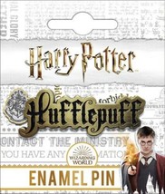 Harry Potter House of Hufflepuff Name Logo Enamel Metal Pin NEW UNUSED ATB - £6.16 GBP
