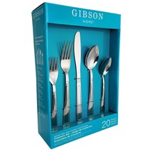Gibson Home Creston 20-Piece Flatware Set with Tumble Finish - £37.47 GBP