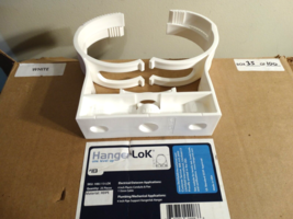 4&quot; White PVC Pipe Hanger/Mounting Clamp HangerLok - £7.91 GBP