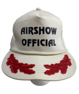 Airshow Official Trucker Hat Cap Leather Strap Scrambled Egg White Rope ... - $33.24