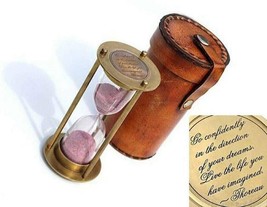 Sand Timer Brass Nautical Maritime Hour Glass Vintage Sand Clock Gift ne... - £63.83 GBP