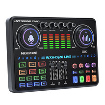 Portable Dj20 Mixer Sound Card With 48V Microphone For Studio Live Sound... - $125.00
