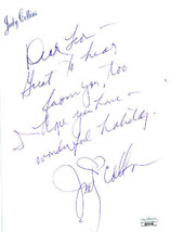 Judy Collins signed 6.25x8.5 Letter/Personal Stationery Dear Leon- JSA #SS51629 - £31.35 GBP