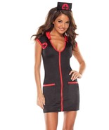 Night Sexy Nurse Costume Womens SZ M/L Halloween Roll Play Missing Hat - £7.86 GBP