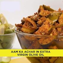 Home Made Mango Pickle Aam Ka Achar in Extra Virgin Olive Oil 500 gm Pic... - £22.49 GBP