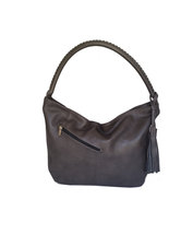 Gray Leather Purse, Fashion Handbags, Casual Shoulder Bags for Women, Sofia - $113.49