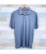 Travis Mathew Pique Performance Golf Polo Shirt Blue Pima Cotton Slim Me... - $64.34