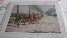 London Scottish Piping In France Vintage Print - $15.22