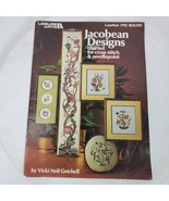 Vintage 1980 Jacobean Designs by Leisure Arts Counted Cross Stitch Leaflet - $16.83