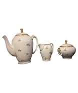 Set of Authentic S.E.R France Porcelain Coffee Pot, Pitcher &amp; Sugar Bowl... - $243.71 CAD