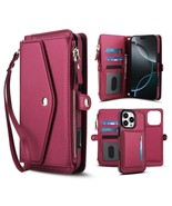 Generic For Google Pixel 8 PRO (Color: RED) Zipper Leather Wallet Case C... - $108.92