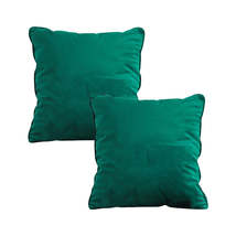 SOGA Set of 2 Velvet 45cm Soft Decorative Throw Pillow Covers (Emerald G... - €57,27 EUR