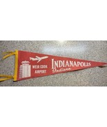 Vintage INDIANAPOLIS Airport  WEIR COOK Wool Felt Souvenir Pennant Airpl... - $135.69 CAD