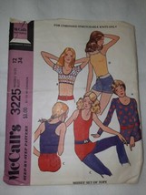 Vintage 1972 McCall&#39;s Pattern 3225 Groovy Stretch Misses&#39; Set of Tops Si... - £7.08 GBP