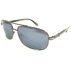 English Laundry Sunglasses Jimmy Sterling Steel Gunmetal Brown Crystals Mirrored - £43.96 GBP