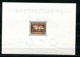 Germany Souvenir Sheet Scott # B90 Horse Race 1936 MH  7454 - £7.14 GBP