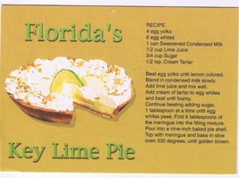 Florida Postcard Key Lime Pie Recipe - £2.31 GBP