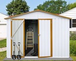 6Ft X 8Ft Metal Outdoor Garden Shed, Anti-Corrosion Utility Storage Shed... - $501.99