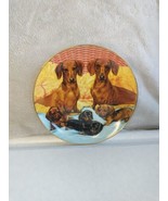 THE DANBURY MINT 8&quot; Delightful DACHSHUNDS Family Ties Collector Plate Do... - $21.15