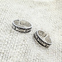Indian Trendy Real 925 Silver Antique finish foot toe rings band - Pair - £25.35 GBP