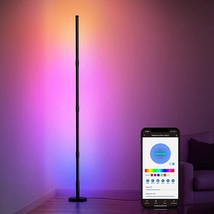 Led Floor Lamps Living Room Modern Standing Dimmable App Control Mood RGB Corner - £39.95 GBP