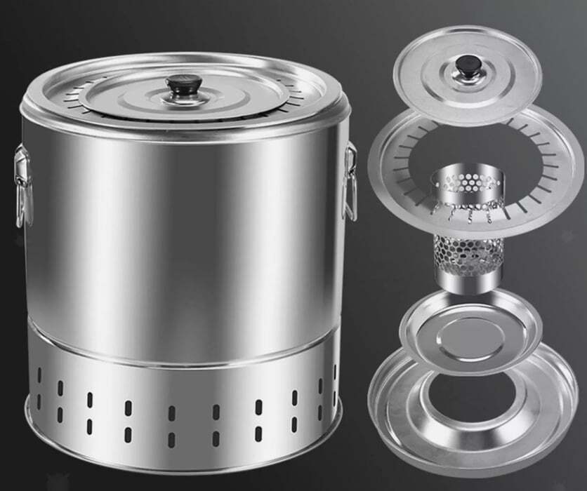 BBQ Barbecue Grill Bucket Sturdy Steel for Backpacking  Parties solo Bon... - $127.71