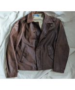 Polo Ralph Lauren Brown Leather Bomber Jacket 3/4 Zip 1967 Regimental Co... - $672.89 CAD