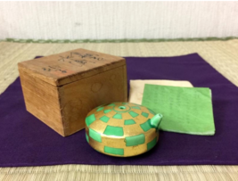 Hakuko Ono Gold leaf Water drops Writing Tools  rarity Antique Rare Japan  - $91.63