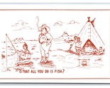 Comic Risque Cowboys Ask Stupid Questions UNP DB Postcard B18 - $4.90