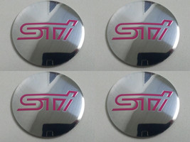 Subaru sti - Set of 4 Metal Stickers for Wheel Center Caps Logo Badges R... - $24.90+