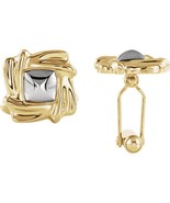 18k Yellow Gold and Platinum Cufflinks - $4,269.00
