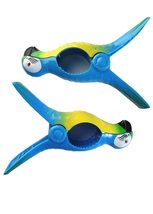 C&amp;H Solutions Blue Parrot Flip Style Beach Towel Clips Jumbo Size for Be... - $164.21 MXN