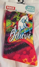 Sock Social Novelty Socks - Believe - Alien-Unicorn - £3.03 GBP