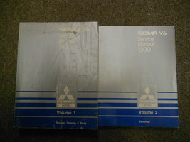 1990 Mitsubishi Sigma V6 Service Réparation Atelier Manuel 2 Volume Set OEM Book - $31.16