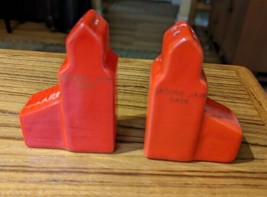 Rare Vintage Moose Jaw Saskatchewan Red Buildings Salt and Pepper - £13.50 GBP