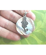 Abalone butterfly sterling silver pendant - $14.55