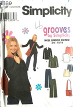 Simplicity Sewing Pattern 8869 Jacket Pants Skirt Bag Top Juniors 11/12-15/16 - £10.00 GBP