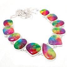 Multi Solar Quartz Gemstone Handmade Fashion Ethnic Necklace Jewelry 18&quot;... - £17.97 GBP