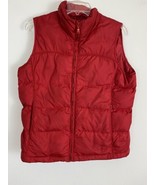 Eddie Bauer Womens Vest Medium Premium Quality Goose Down Red Zip up  - £21.03 GBP