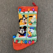 DISNEY CHRISTMAS 90’s FELT STOCKING MICKEY GOOFY DONALD DUCK 19” Rare - $39.60