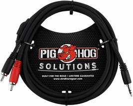 Pig Hog - PB-S3R06 - 3.5 mm to Dual RCA (Male) Stereo Breakout Cable - 6... - £11.73 GBP