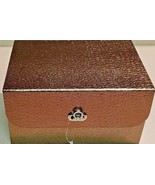 Copper Tone Metalic Design Jewelry Box w/ Metal Clasp Opening (NWOT) - £11.64 GBP