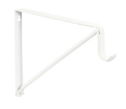Knape &amp; Vogt John Sterling White Steel Shelf/Rod Bracket 12 Ga. 11 in. L... - $8.95