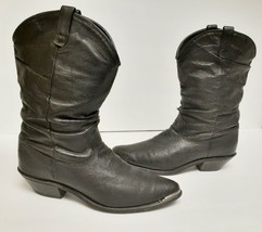 Dingo Boots Western Cowboy Slouch Leather Bronze Tone Tip Black Women&#39;s ... - £38.49 GBP