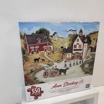 KI Puzzles Art Of Ann Stookey 550 pc puzzle 24&quot;x18&quot; The Firemen Of Sprin... - $14.79