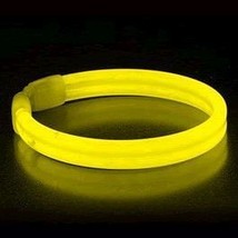 Yellow LED Glow Stick Bracelets Pack 25 - 8 Inch Adjustable LED Necklace - $94.99